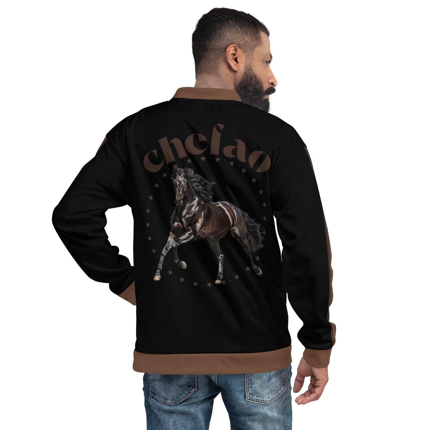 Chefao Horse III, Unisex Bomber Jacket (Black)