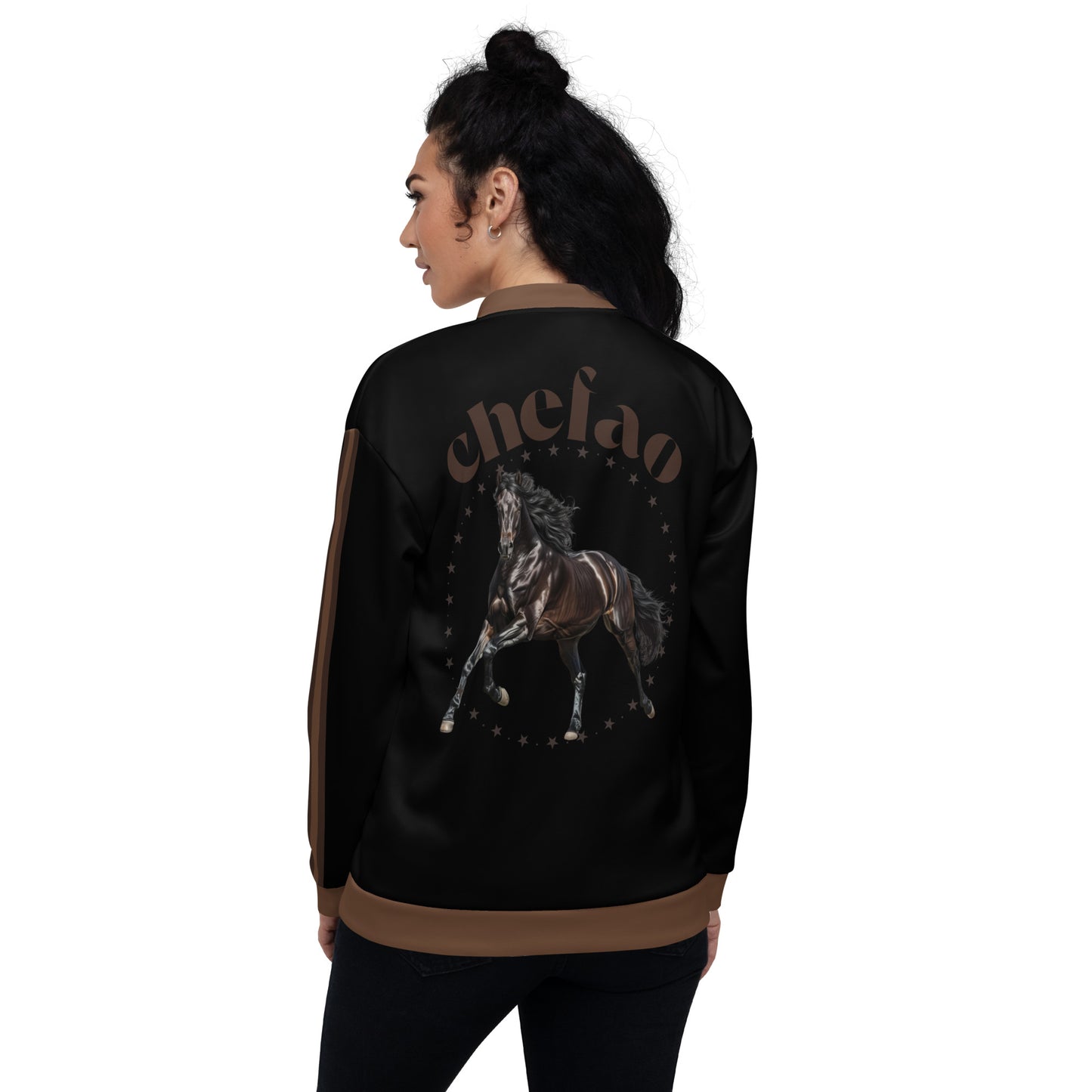 Chefao Horse III, Unisex Bomber Jacket (Black)