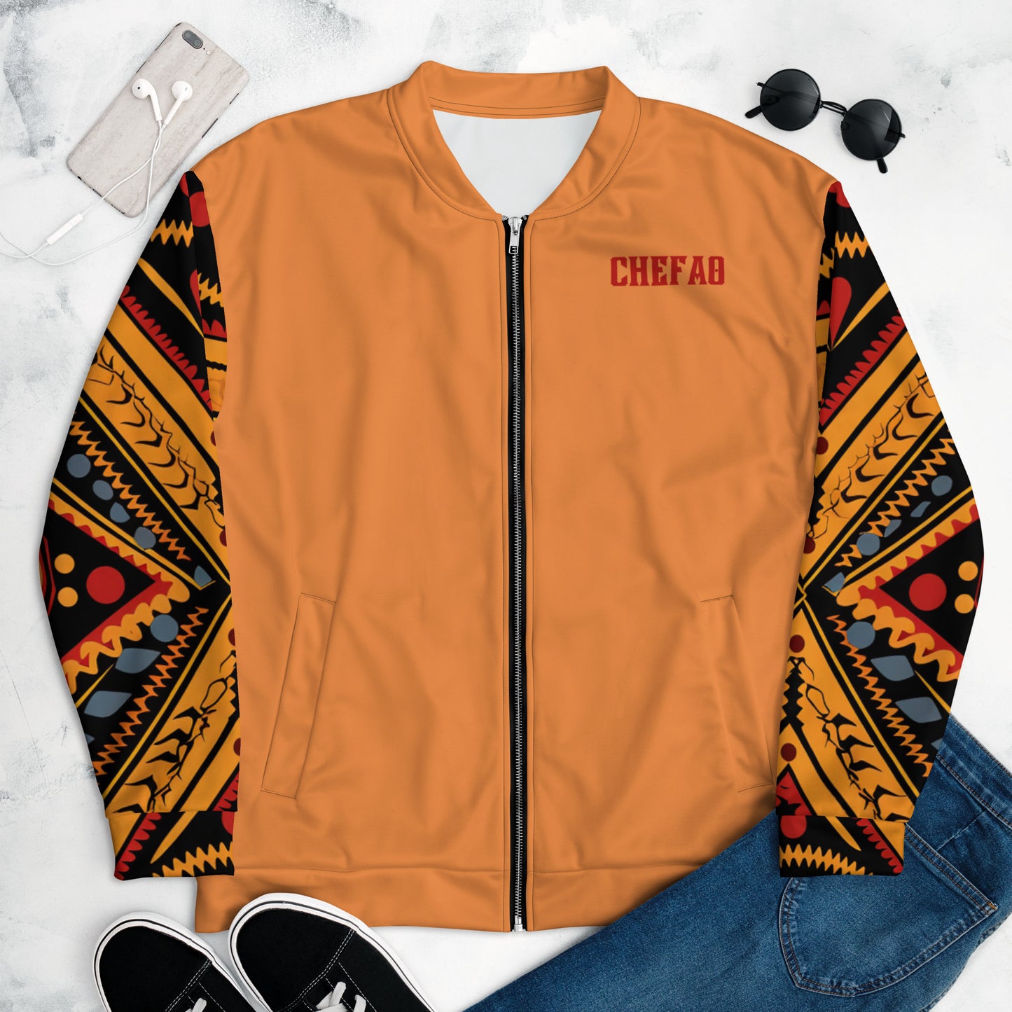 Chefao Cameroon Toghu I, Unisex Bomber Jacket