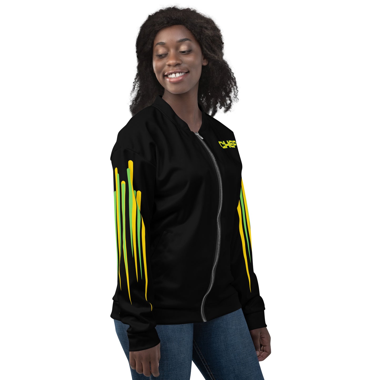 Chefao One Luv I, Unisex Bomber Jacket Black