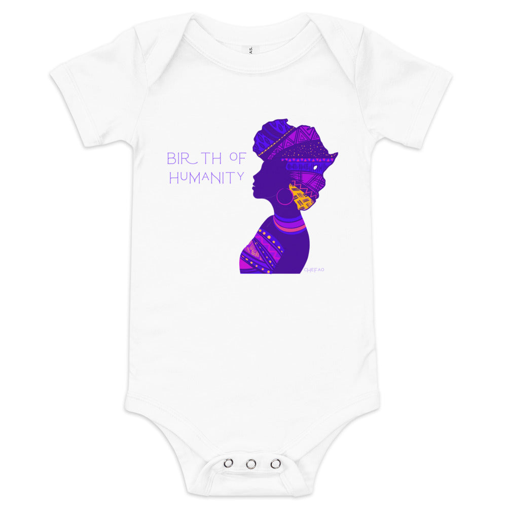 Birth of Humanity™ I, Baby short sleeve one piece