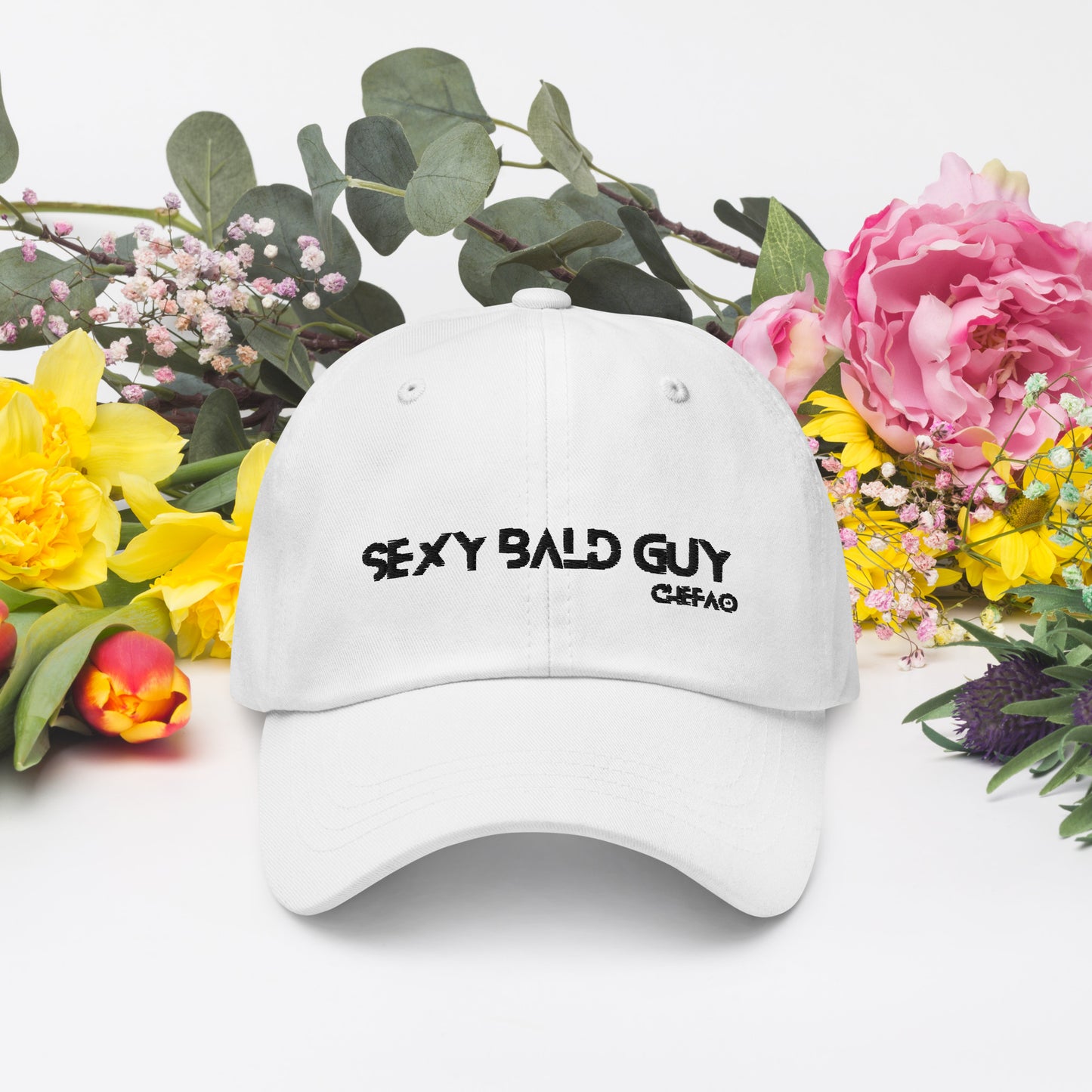 Sexy Bald Guy I, Dad hat