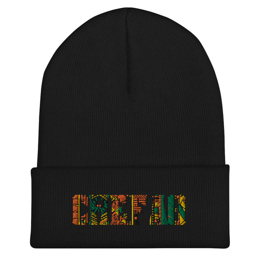 Chefao Zulu Print I, Cuffed Beanie