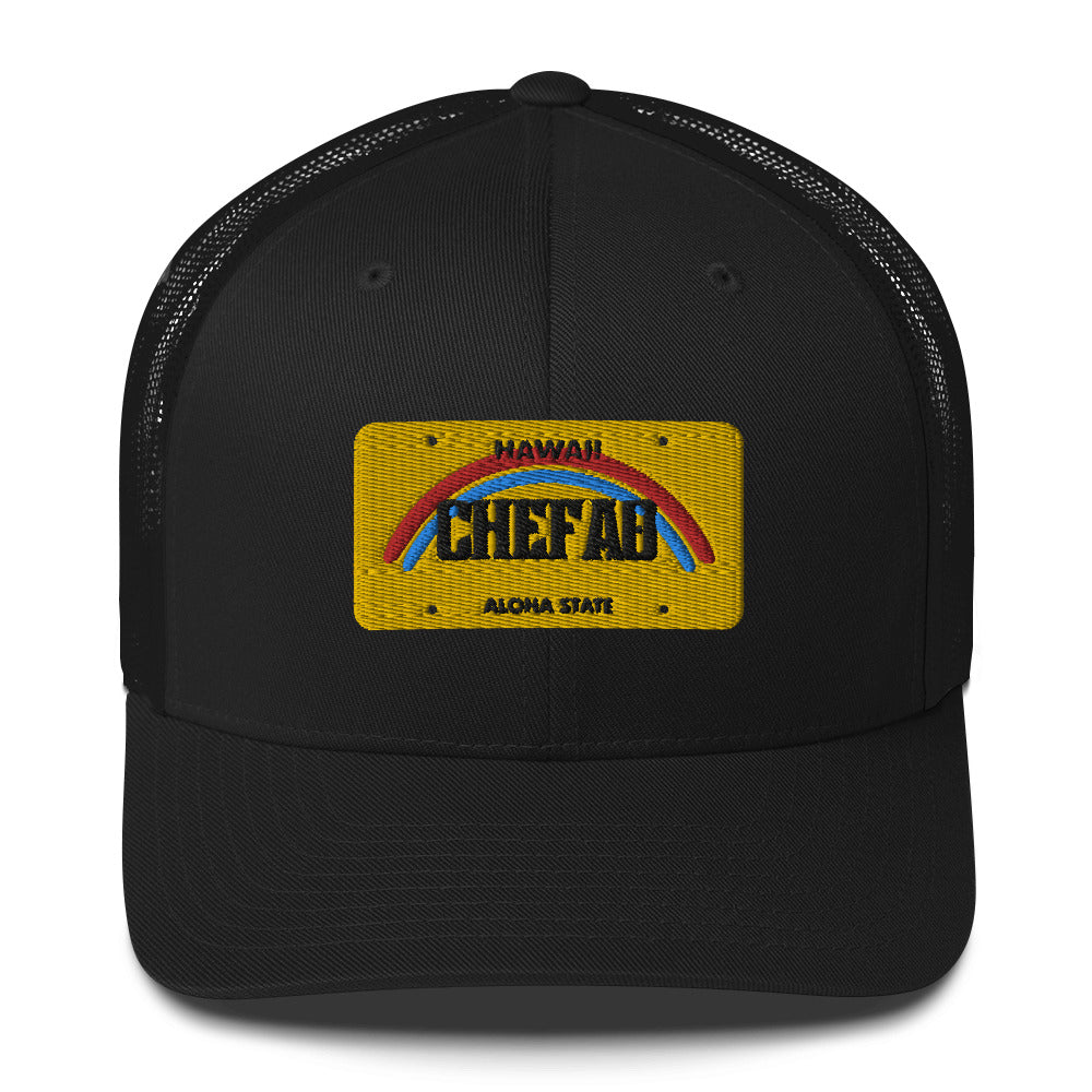 Chefao Hawaii License Plate I, Trucker Cap