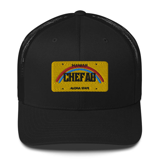 Chefao Hawaii License Plate I, Trucker Cap