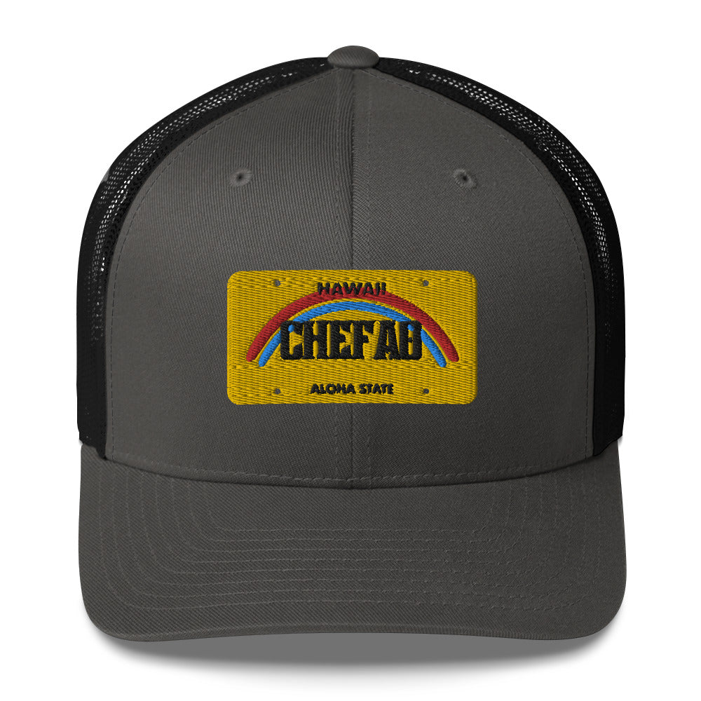 Chefao Hawaii License Plate I, Trucker Cap