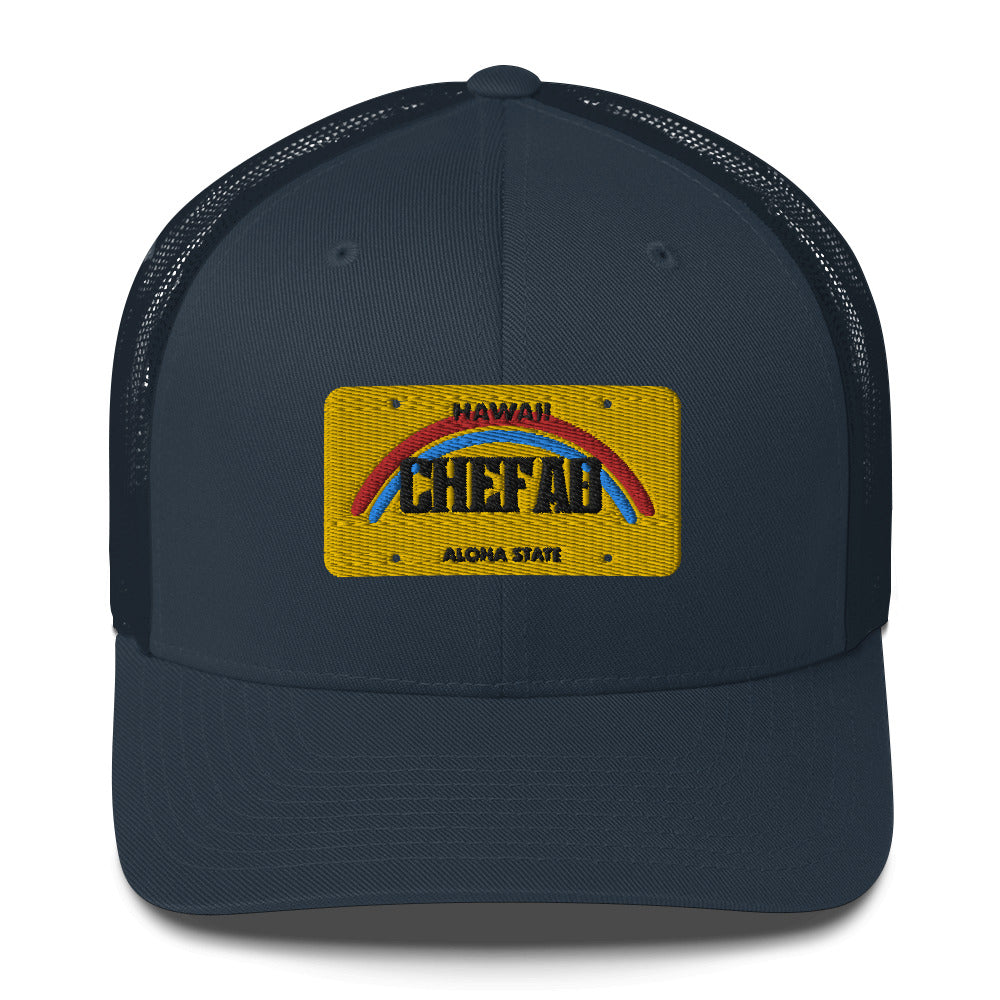 Chefao Hawaii License Plate I, Trucker Cap