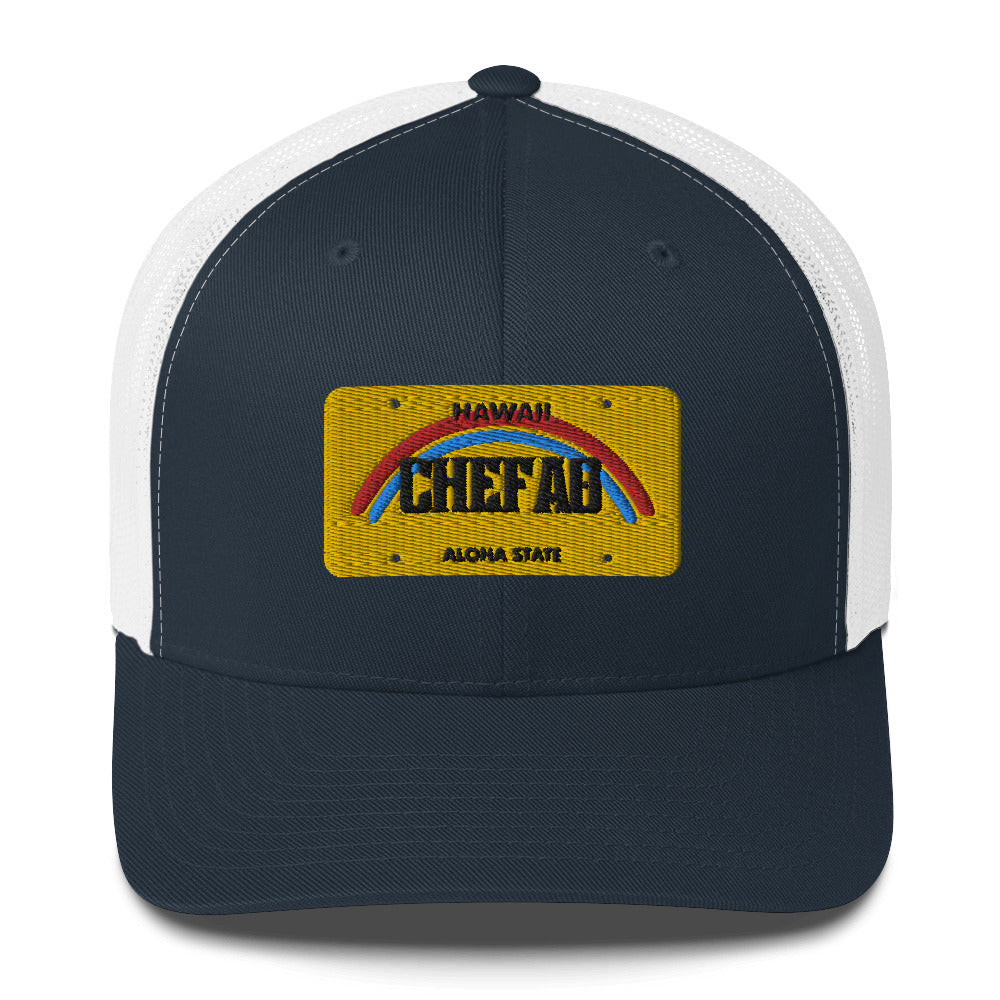 Chefao Hawaii License Plate I, Trucker Cap