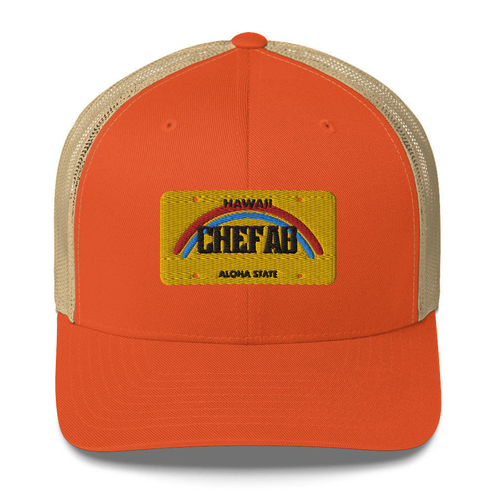 Chefao Hawaii License Plate I, Trucker Cap