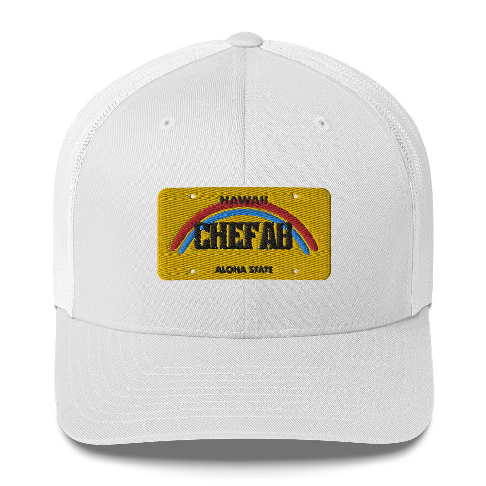 Chefao Hawaii License Plate I, Trucker Cap