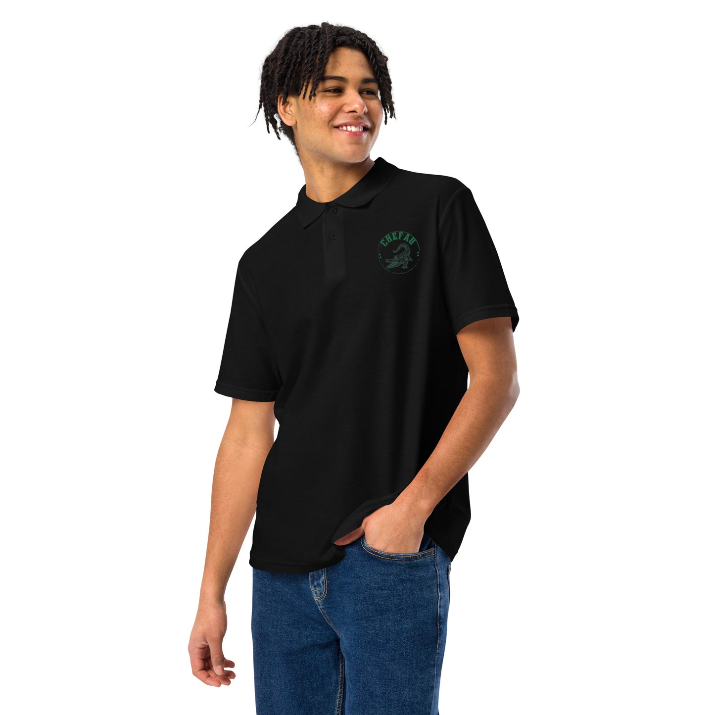 Chefao Alligator I, Unisex pique polo shirt