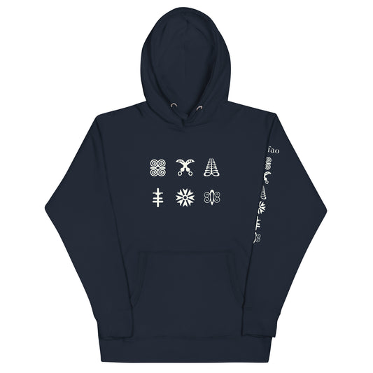 Chefao Adinkra Strength and Courage, Unisex Hoodie