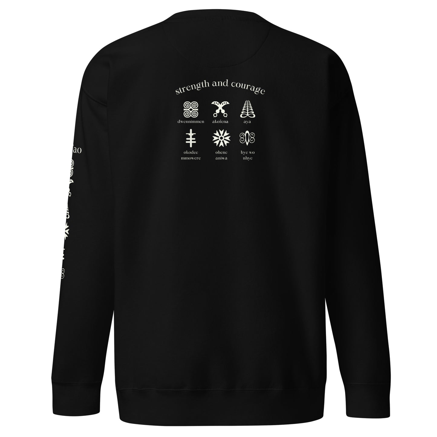 Chefao Adinkra Strength and Courage, Unisex Premium Sweatshirt