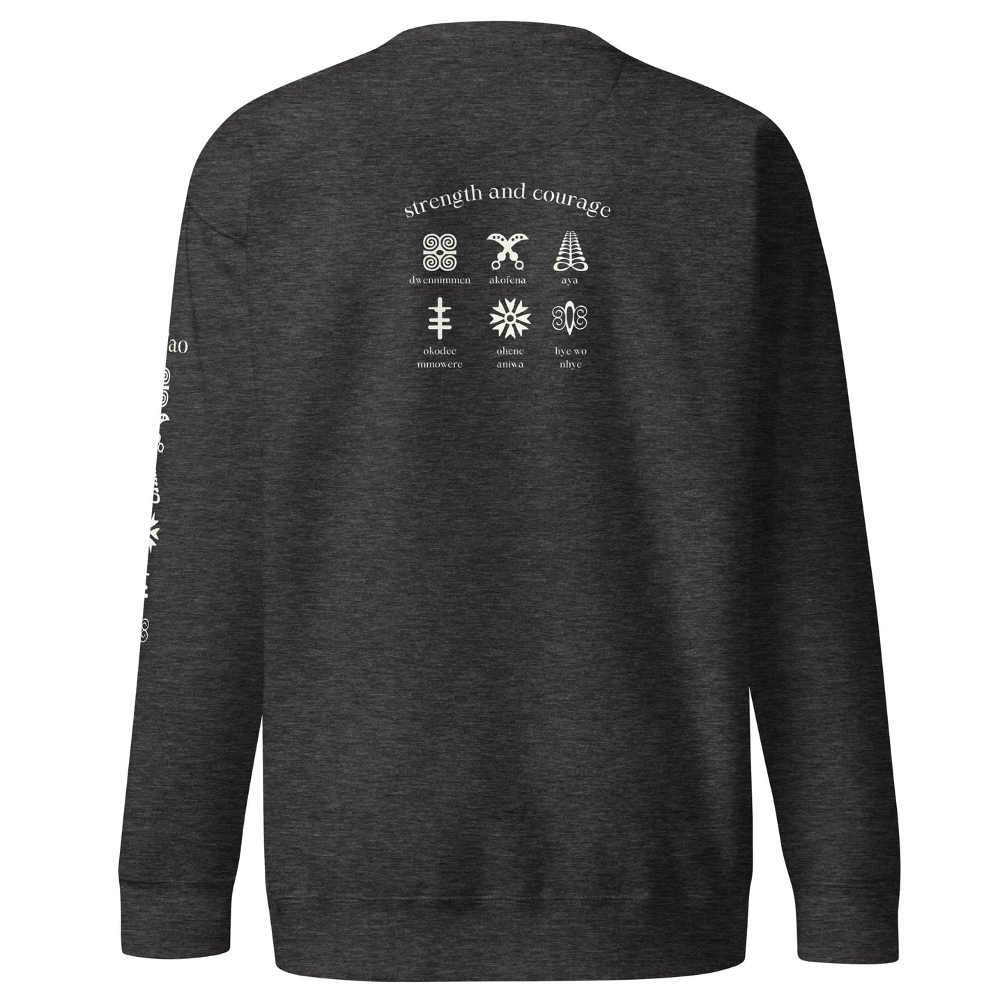 Chefao Adinkra Strength and Courage, Unisex Premium Sweatshirt