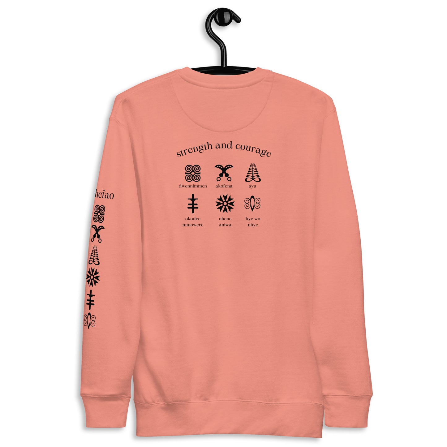 Chefao Adinkra Strength and Courage, Unisex Premium Sweatshirt