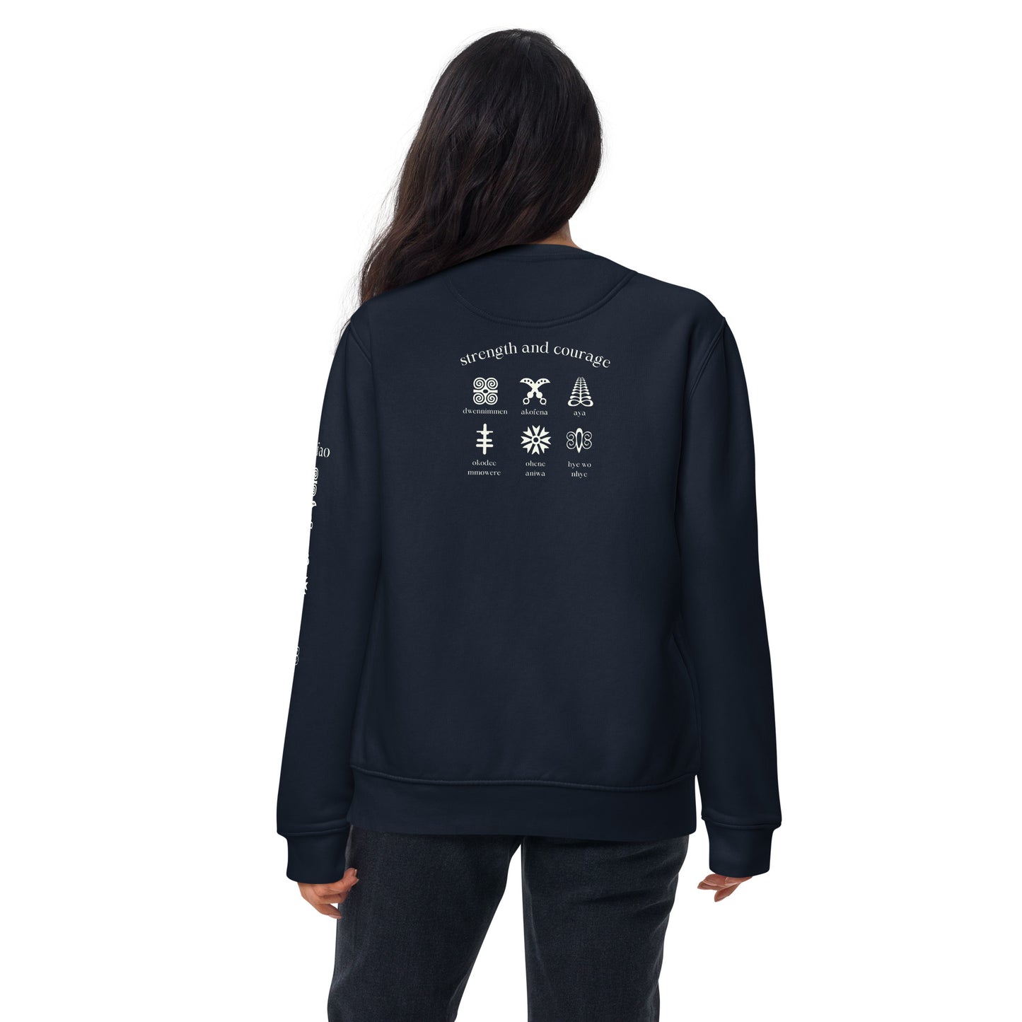 Chefao Adinkra Strength and Courage, Unisex Premium Sweatshirt