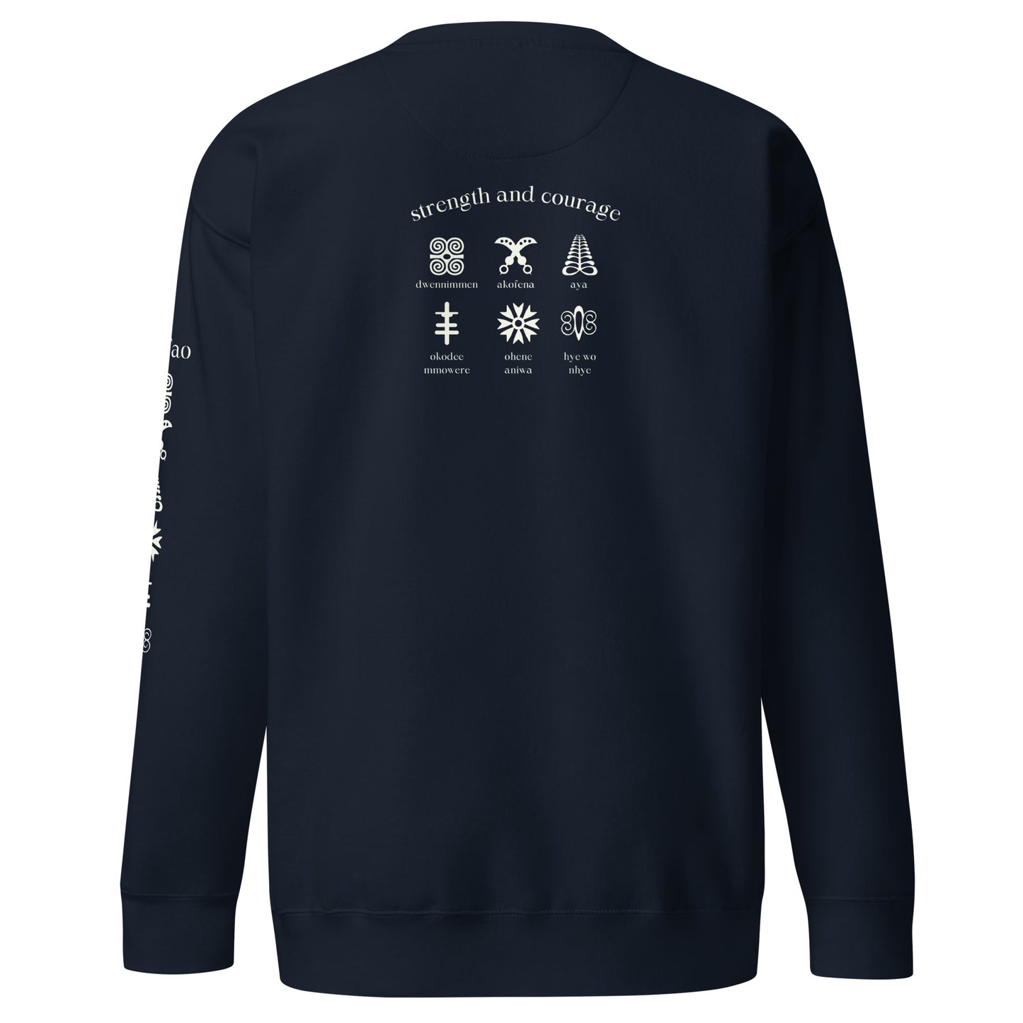 Chefao Adinkra Strength and Courage, Unisex Premium Sweatshirt