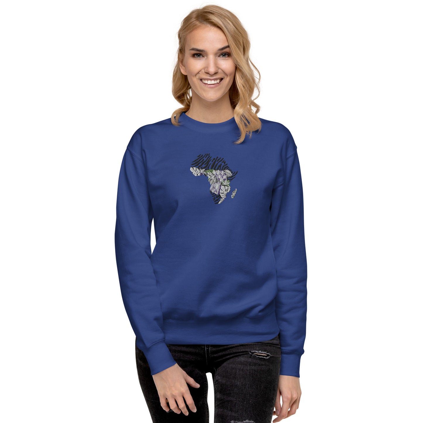 Chefao Africa Botanical I, Embroidered Unisex Premium Sweatshirt