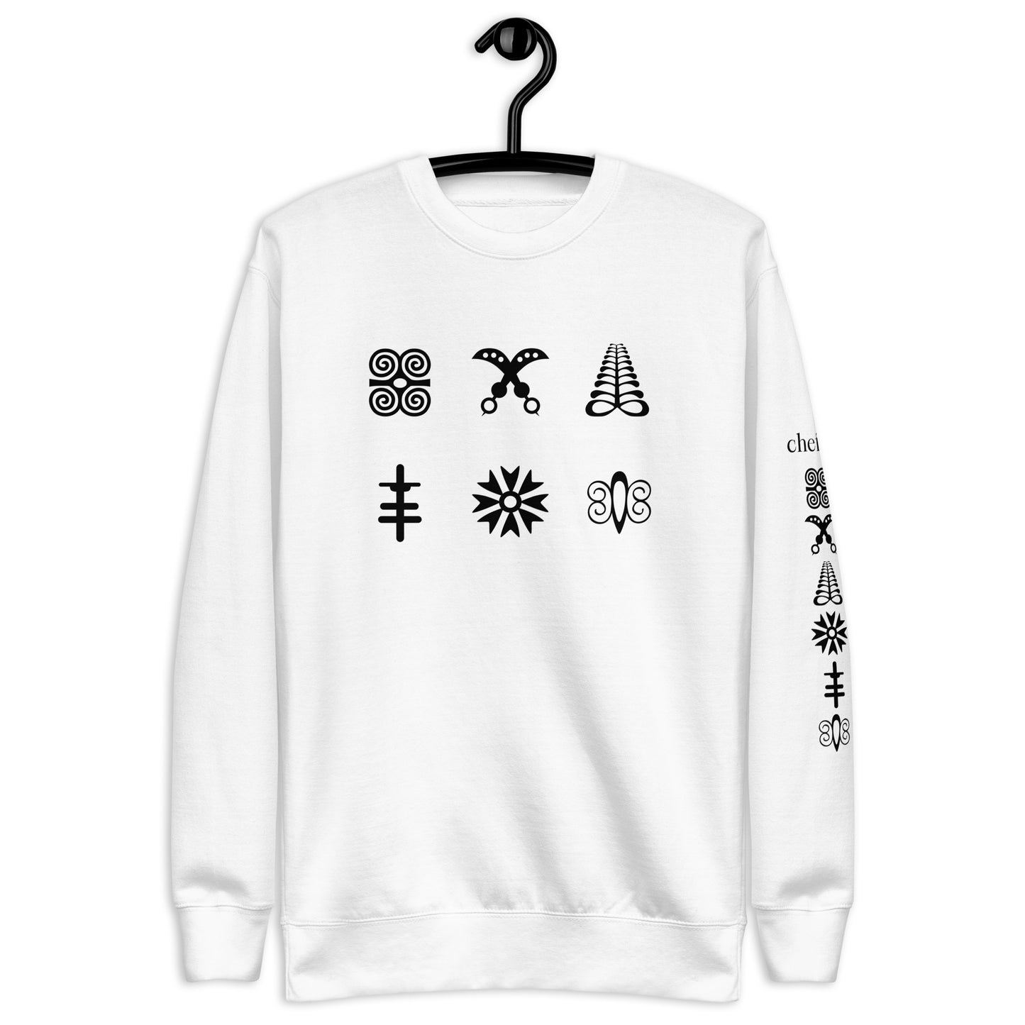 Chefao Adinkra Strength and Courage, Unisex Premium Sweatshirt