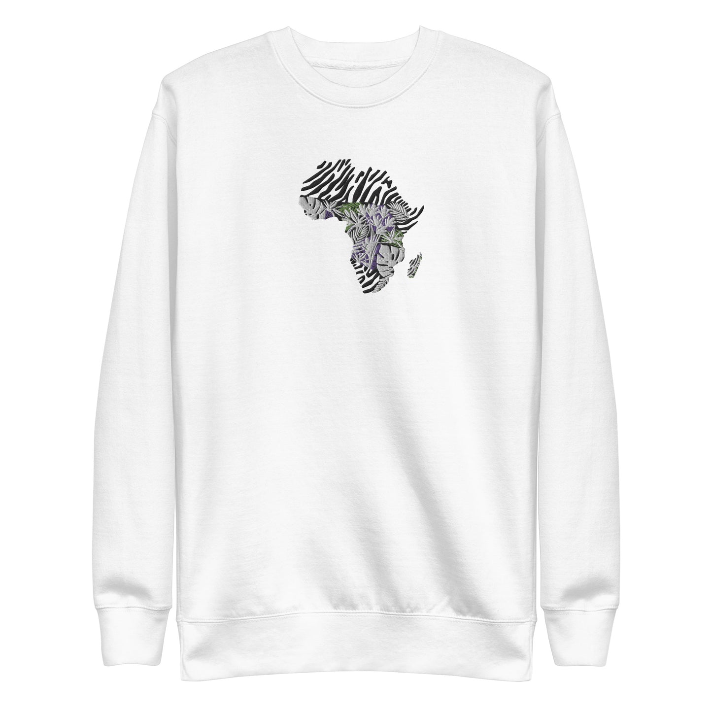 Chefao Africa Botanical I, Embroidered Unisex Premium Sweatshirt