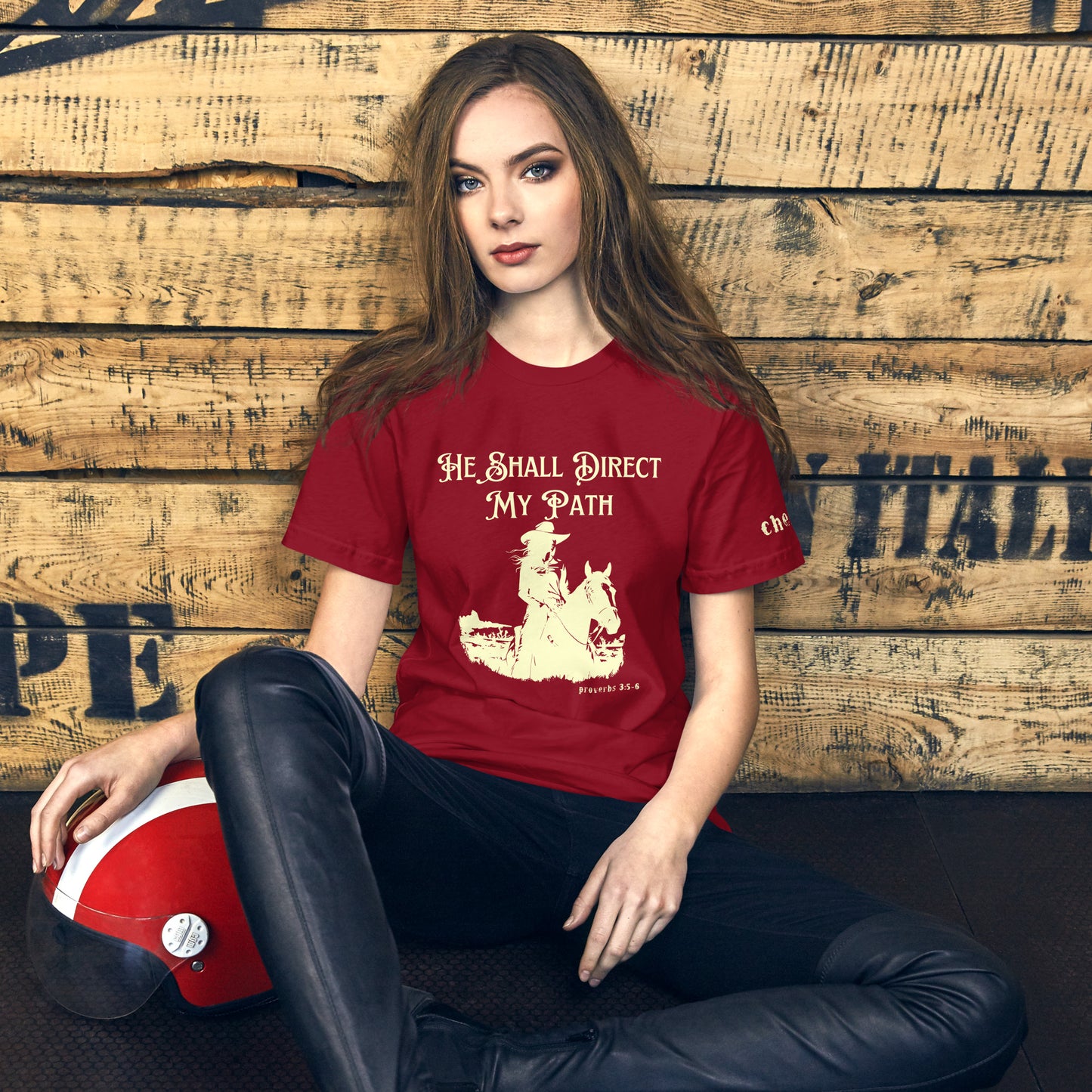 He Shall Direct My Path, Unisex t-shirt (Cowgirl)