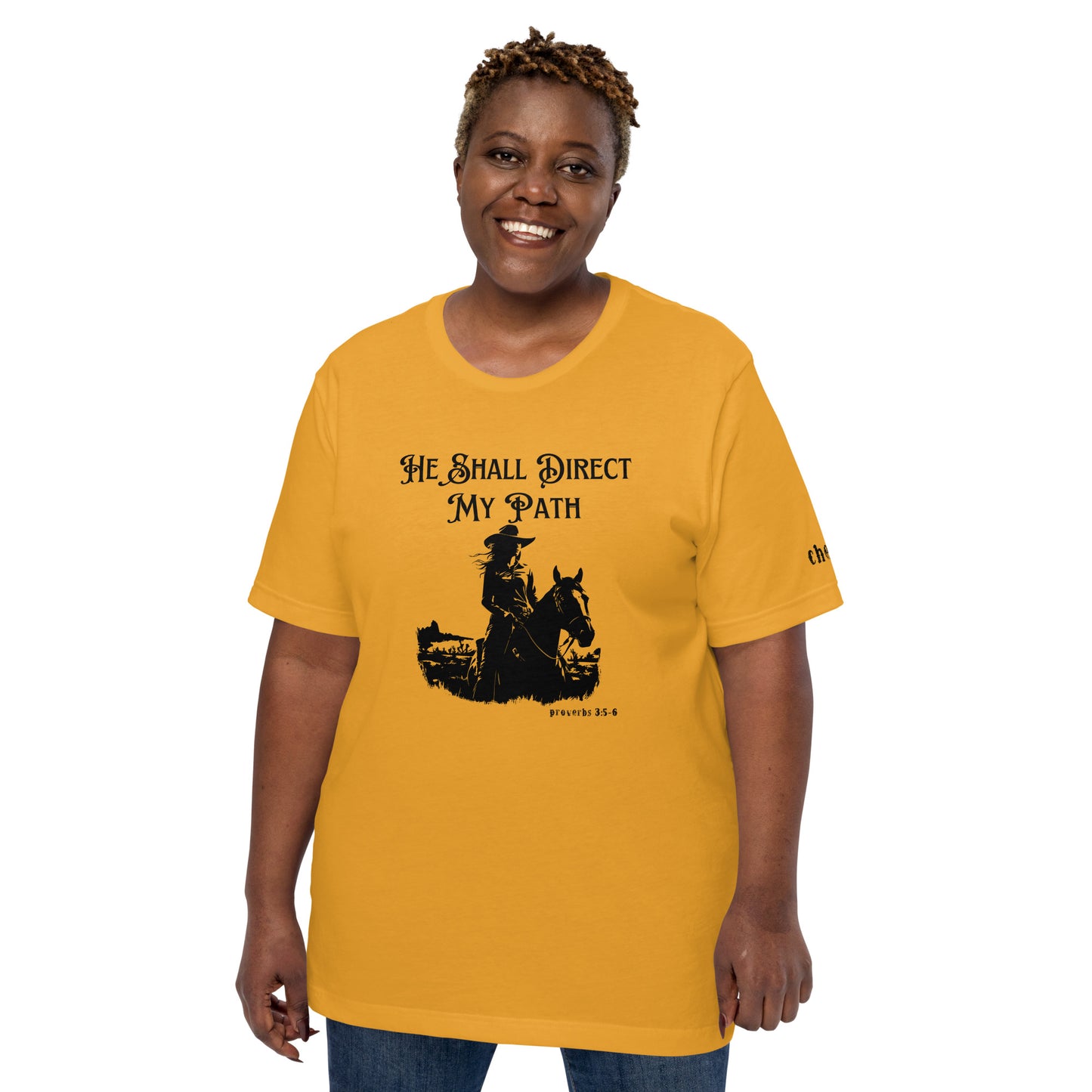 He Shall Direct My Path, Unisex t-shirt (Cowgirl)