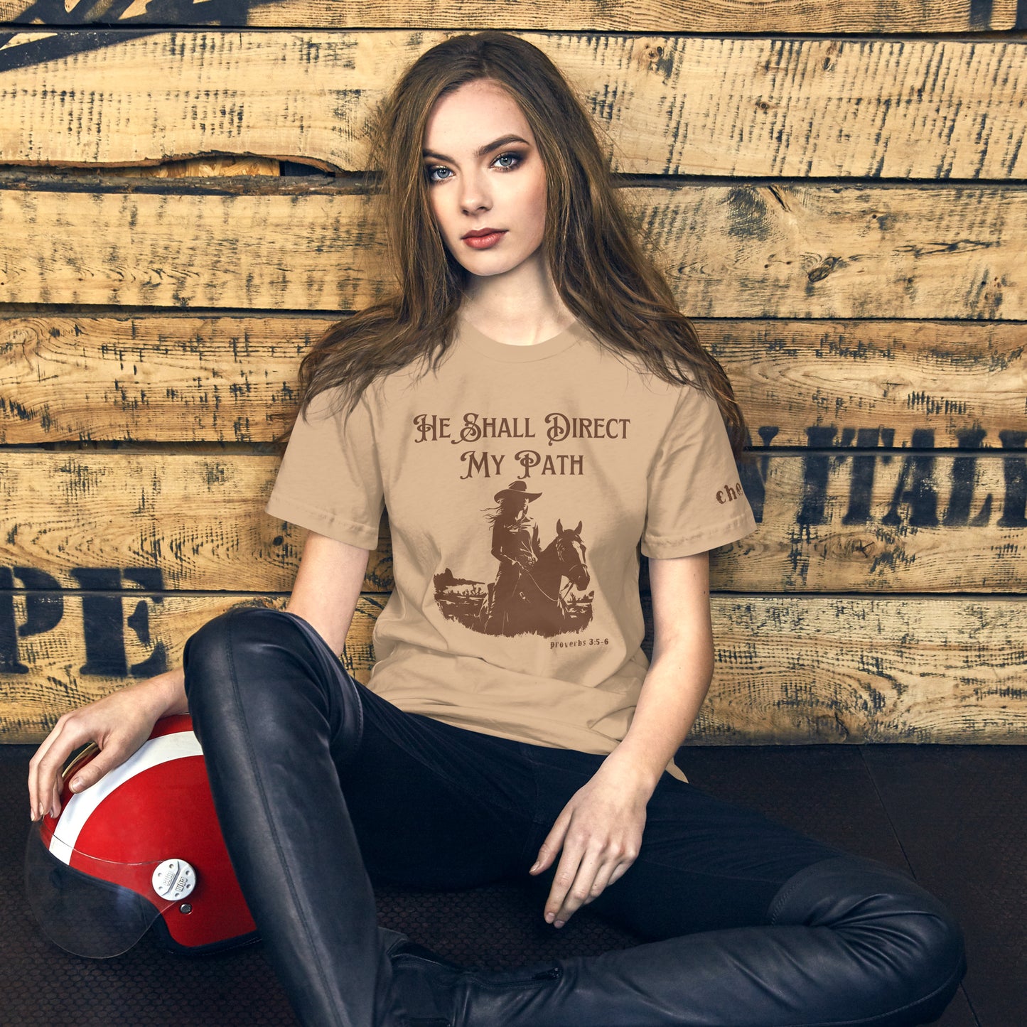 He Shall Direct My Path, Unisex t-shirt (Cowgirl)