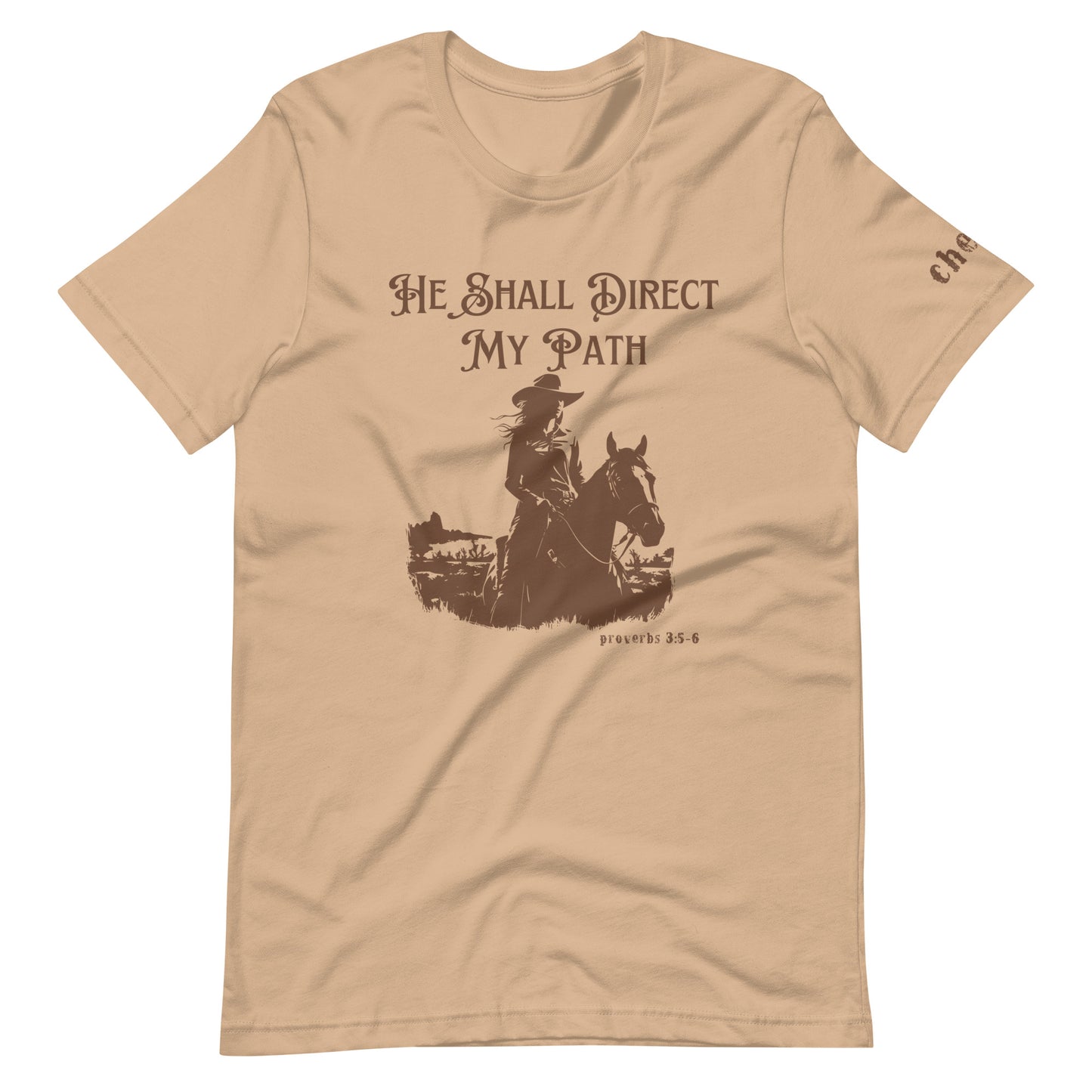 He Shall Direct My Path, Unisex t-shirt (Cowgirl)