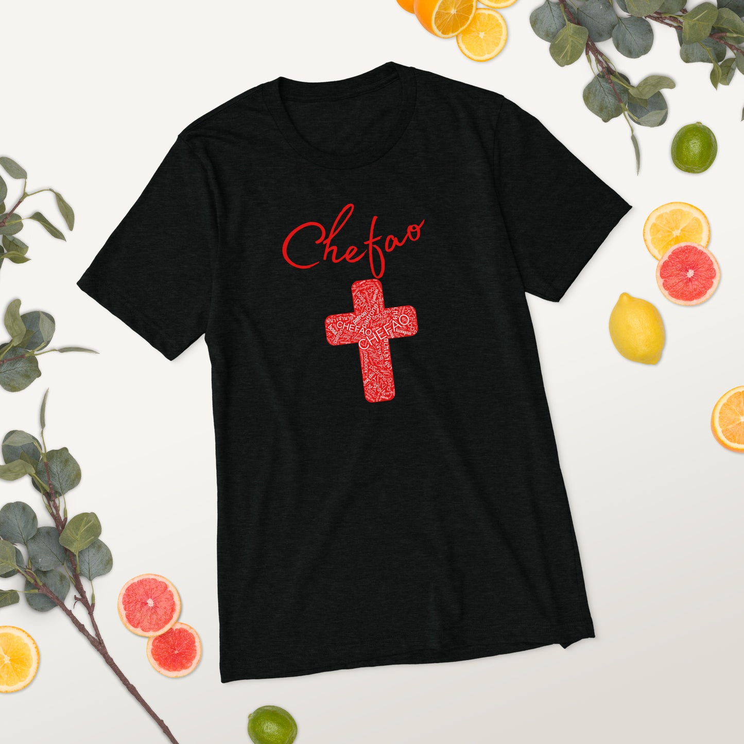 Chefao Cross I Red, Short sleeve t-shirt