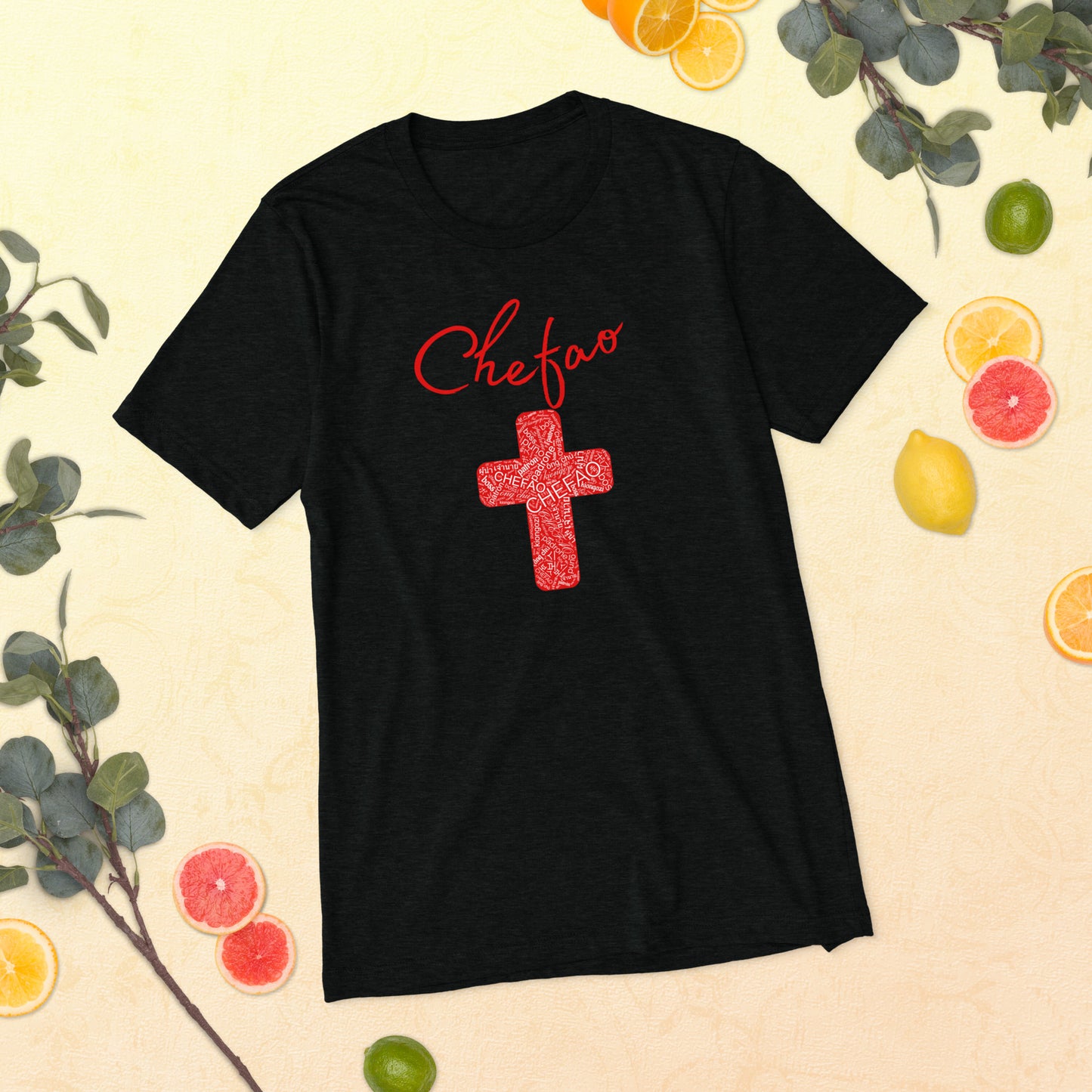 Chefao Cross I Red, Short sleeve t-shirt