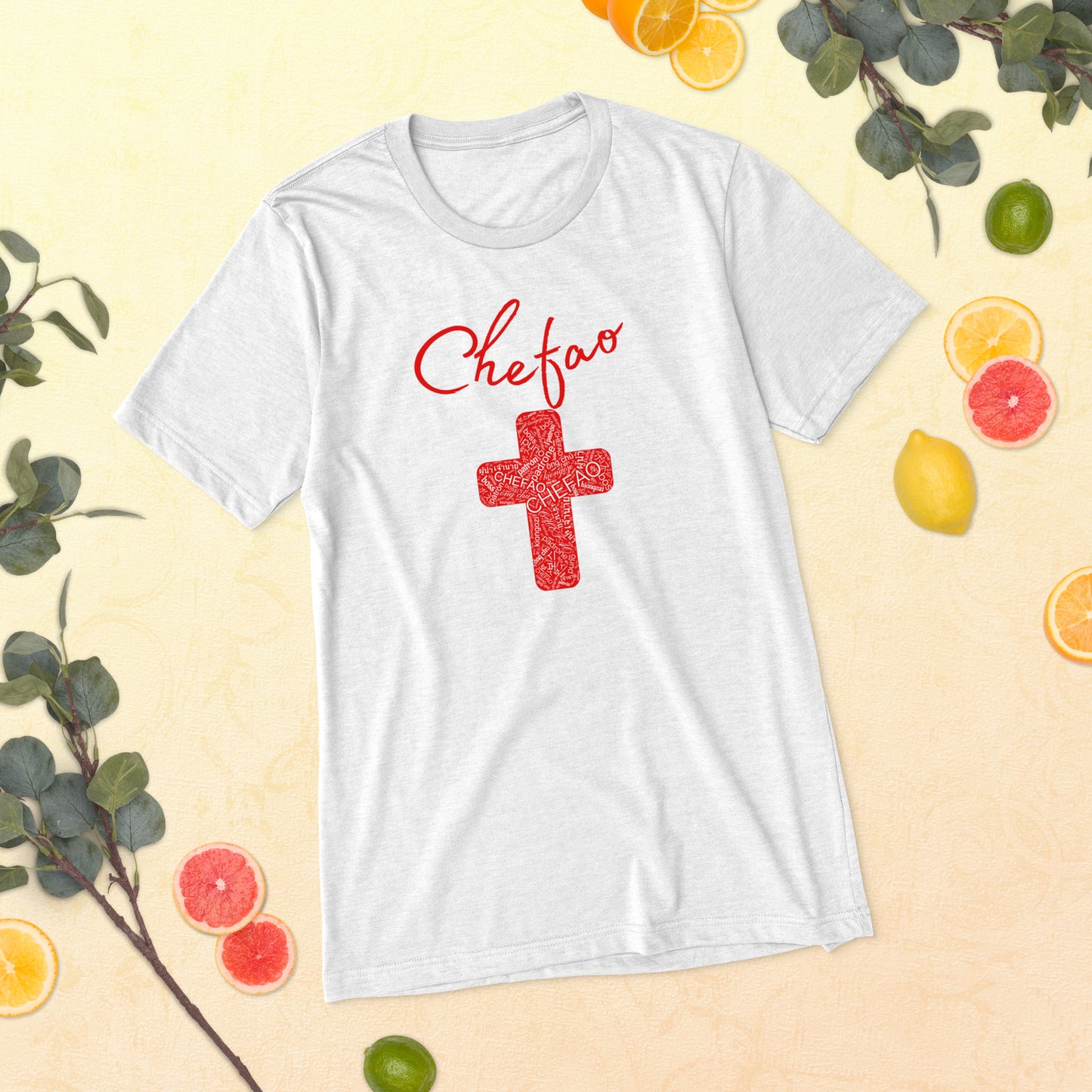 Chefao Cross I Red, Short sleeve t-shirt