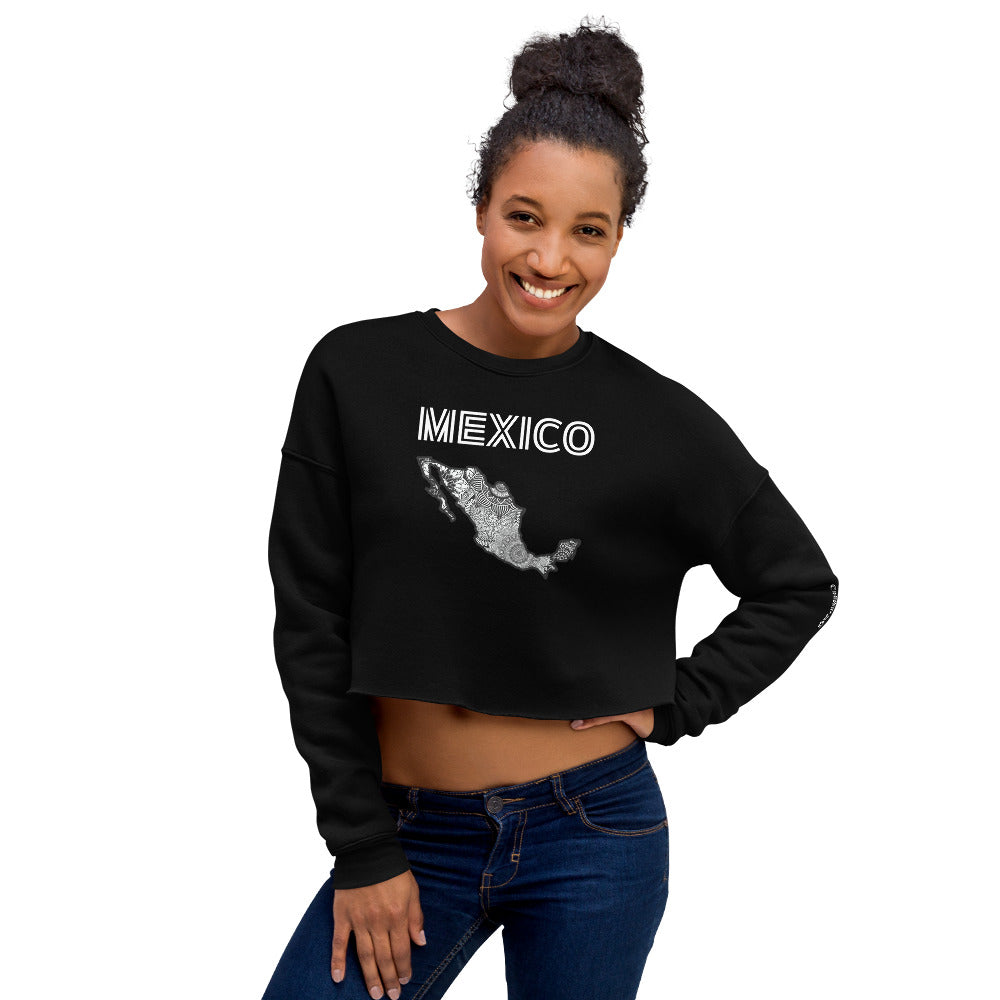 Mexico Mandala I, Crop Sweatshirt