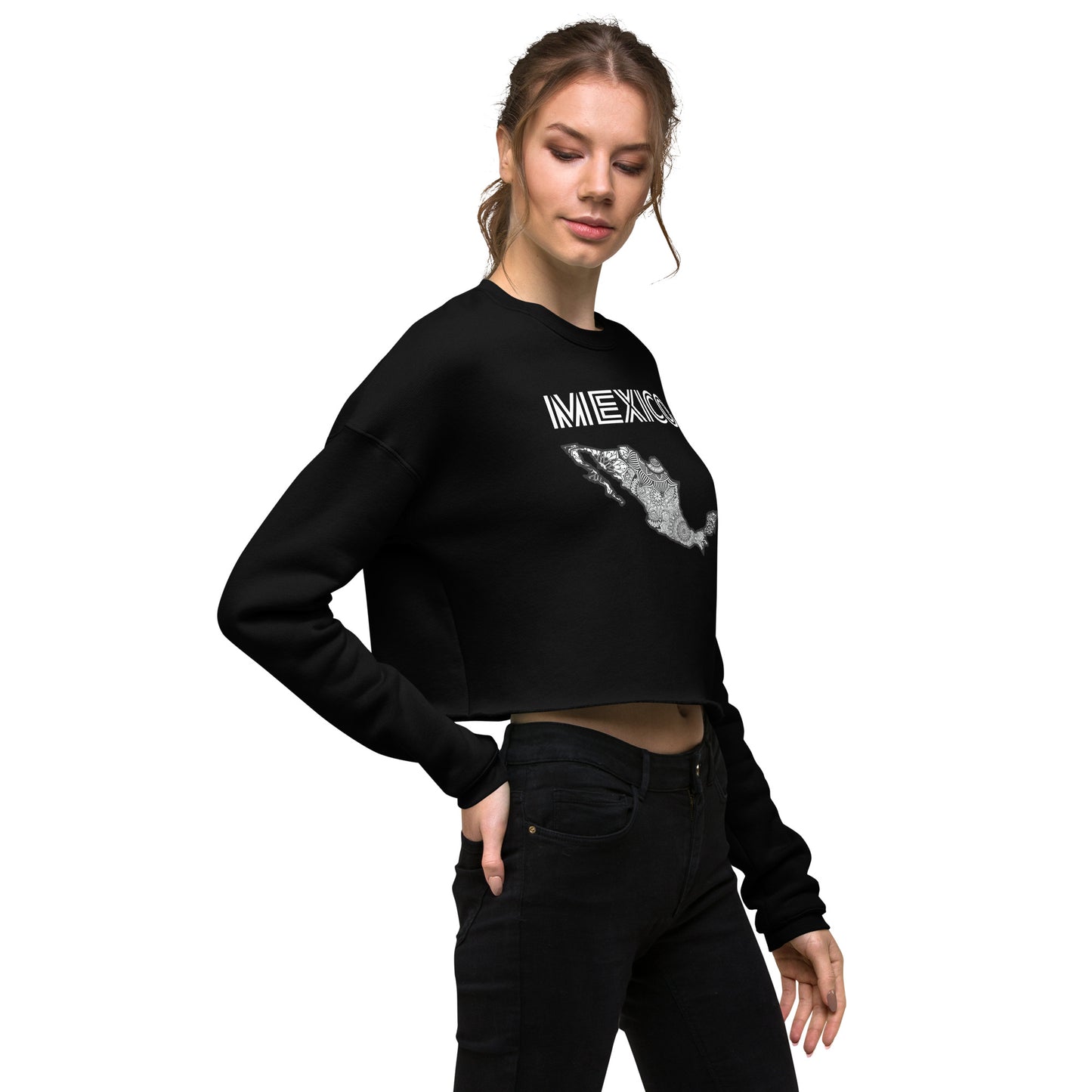 Mexico Mandala I, Crop Sweatshirt