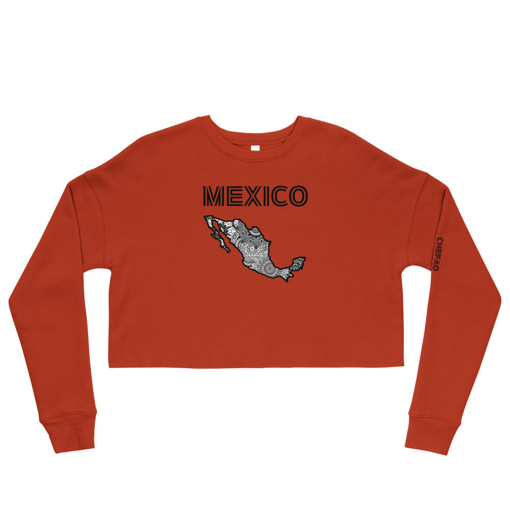 Mexico Mandala I, Crop Sweatshirt