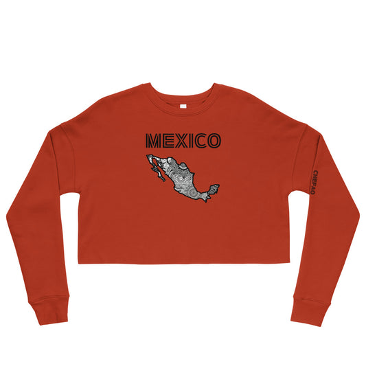 Mexico Mandala I, Crop Sweatshirt