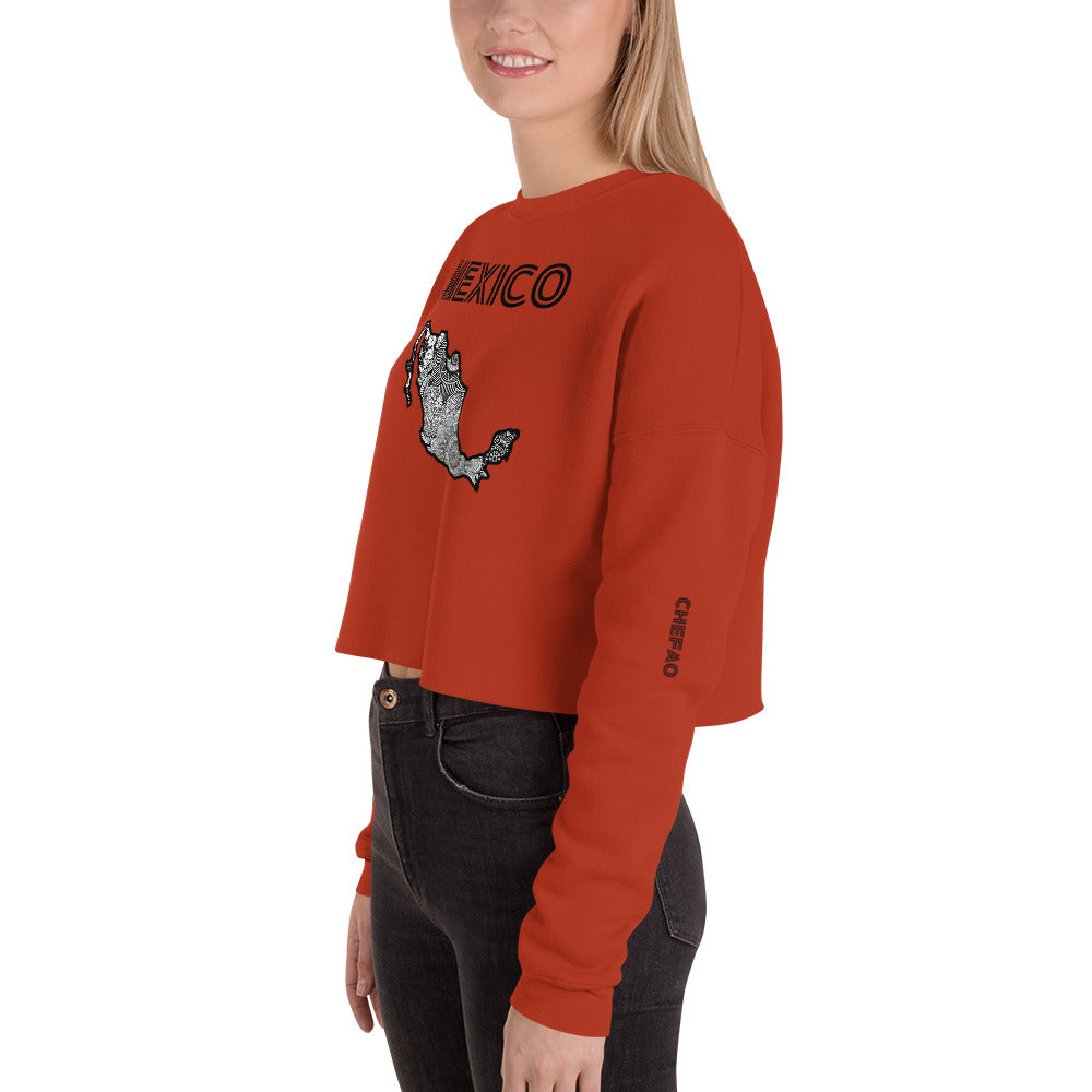 Mexico Mandala I, Crop Sweatshirt