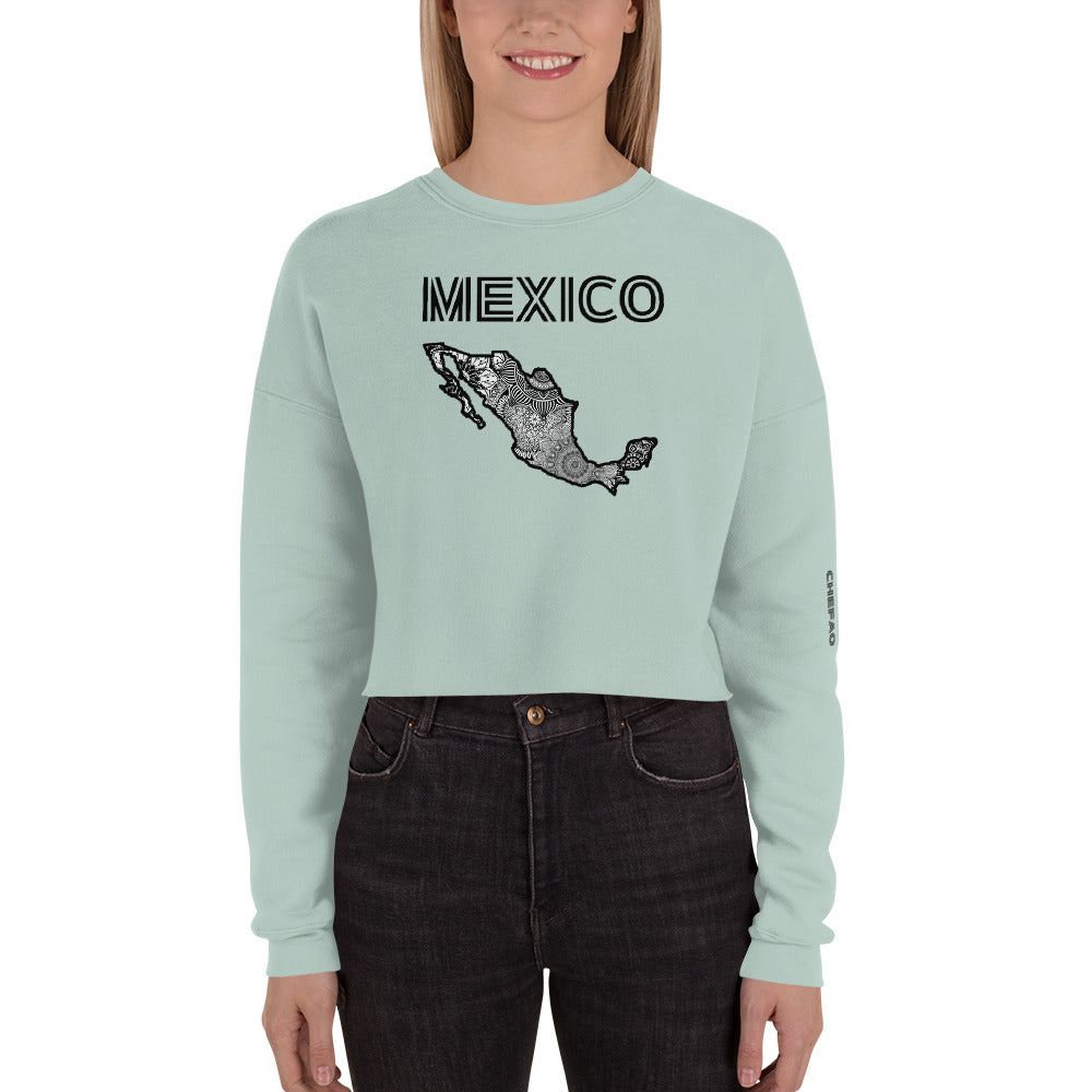 Mexico Mandala I, Crop Sweatshirt