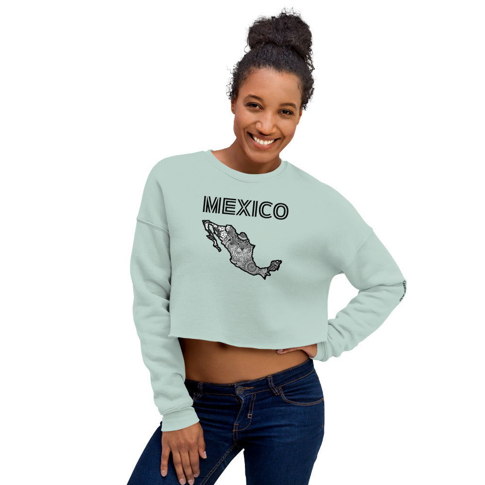 Mexico Mandala I, Crop Sweatshirt