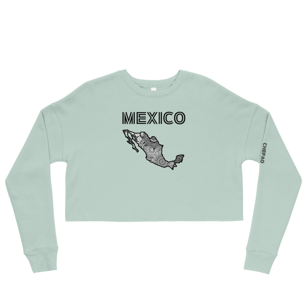 Mexico Mandala I, Crop Sweatshirt