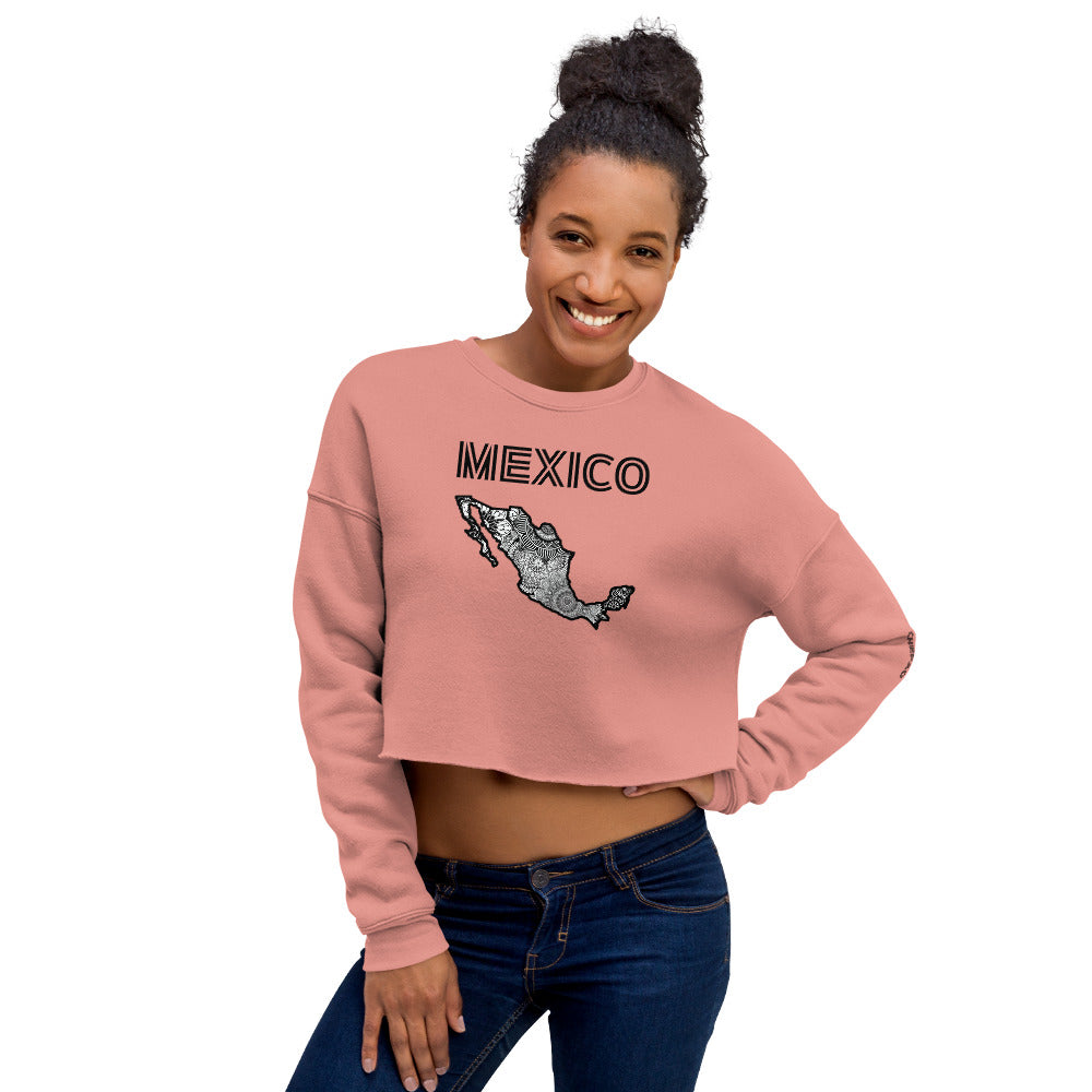 Mexico Mandala I, Crop Sweatshirt