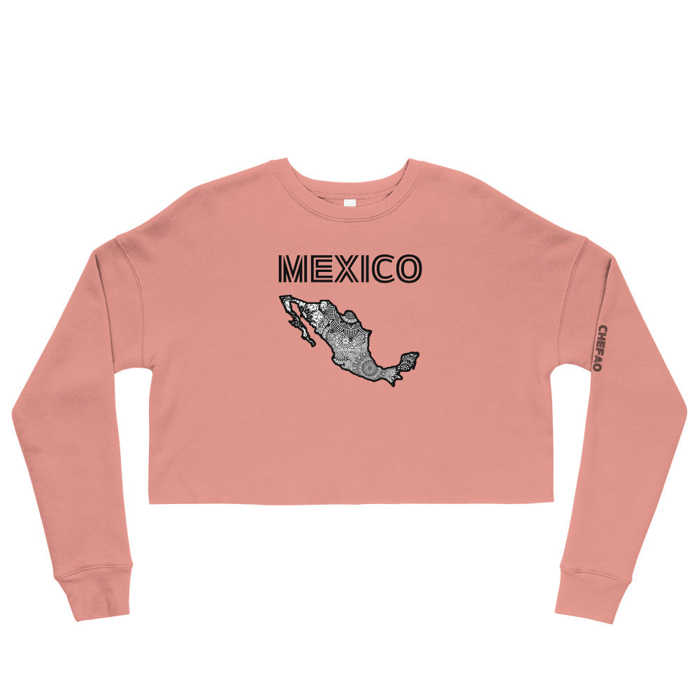 Mexico Mandala I, Crop Sweatshirt