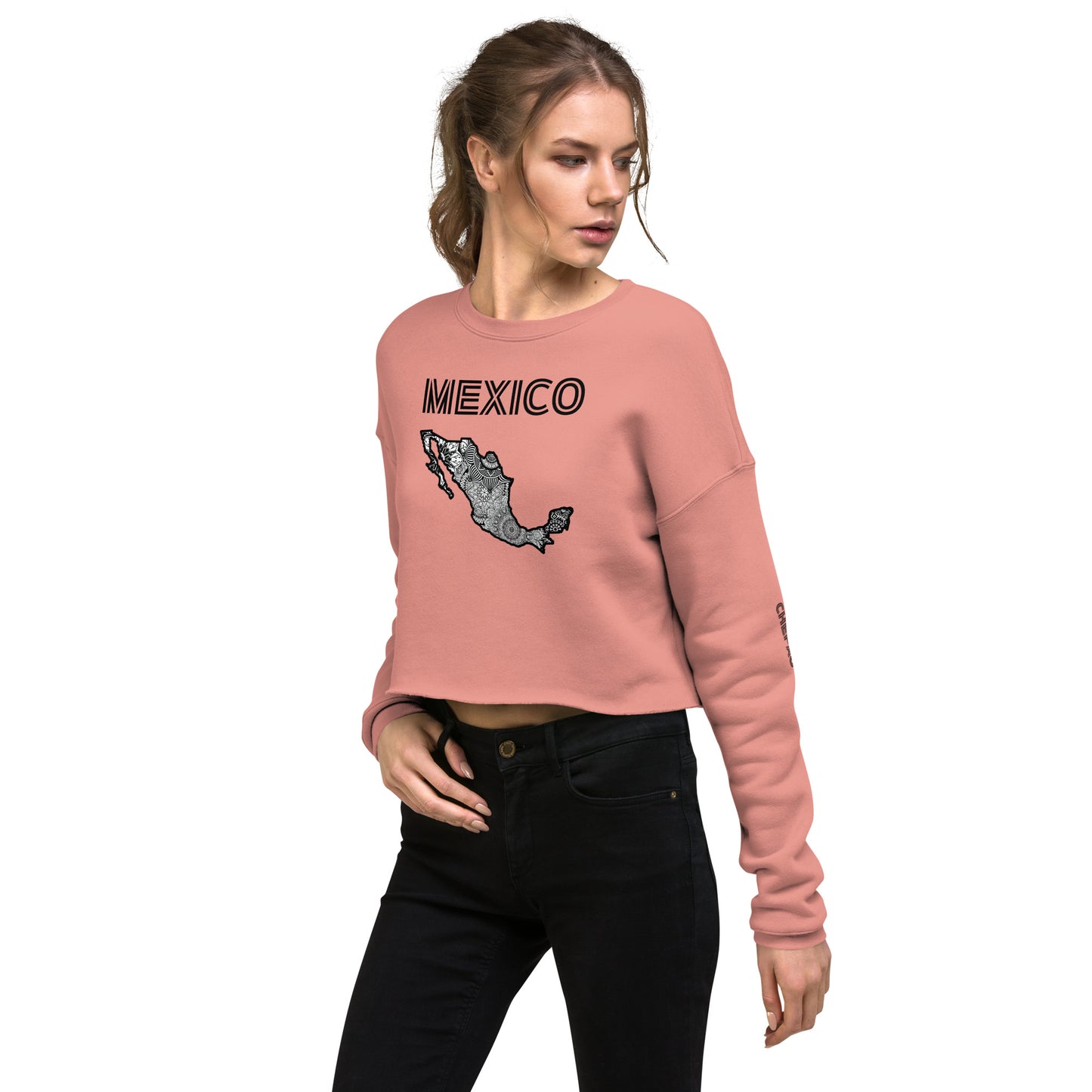 Mexico Mandala I, Crop Sweatshirt