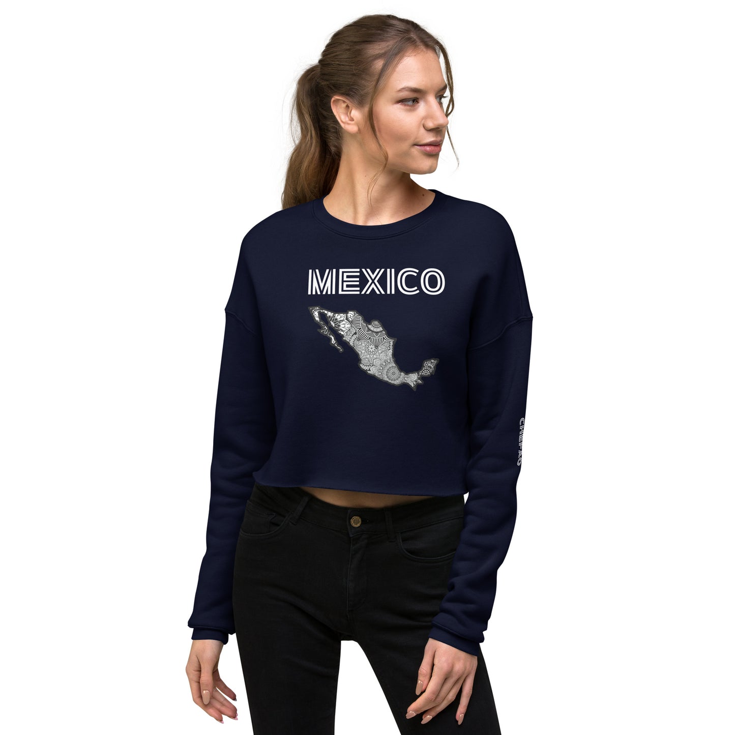 Mexico Mandala I, Crop Sweatshirt