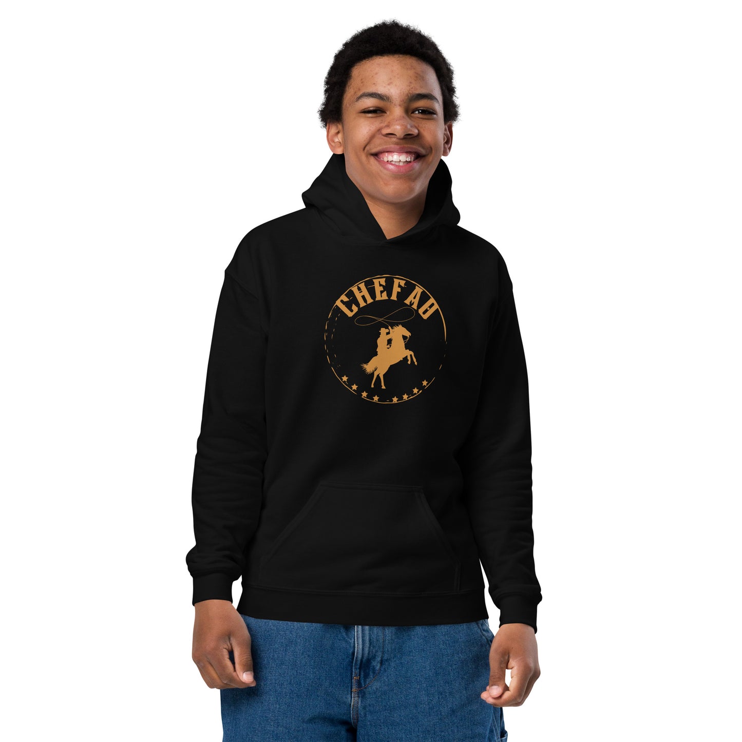 Chefao Cowboy V, Youth heavy blend hoodie